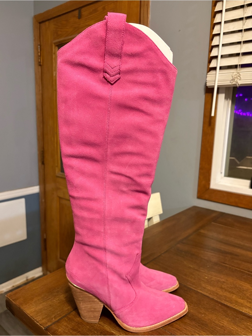 Spell Montana Knee High Suede Pink Boots - Picture 7 of 12